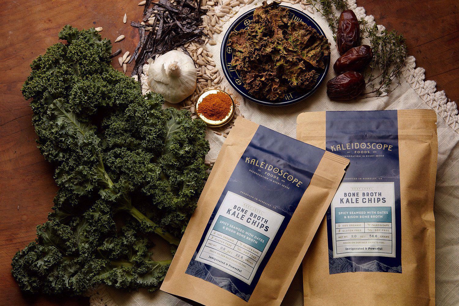 Picture of Kale Chips BAG: Spicy Seaweed with Dates and Bison Bone Broth by Kaleidoscope